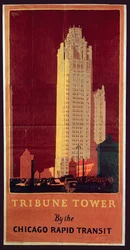 Tribune Toren, uitgegeven door Chicago Rapid Transit Company, VS, 1925
